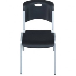 Silla apilable Lifetime negra 
